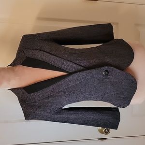 BCX - Heather Grey Single-Button 3/4 Sleeve Cropped Blazer, Size M.  EUC